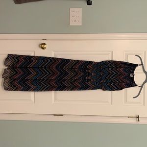 Long boho dress, with a sheer-ish layered bottom. SIZE 4